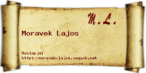 Moravek Lajos névjegykártya